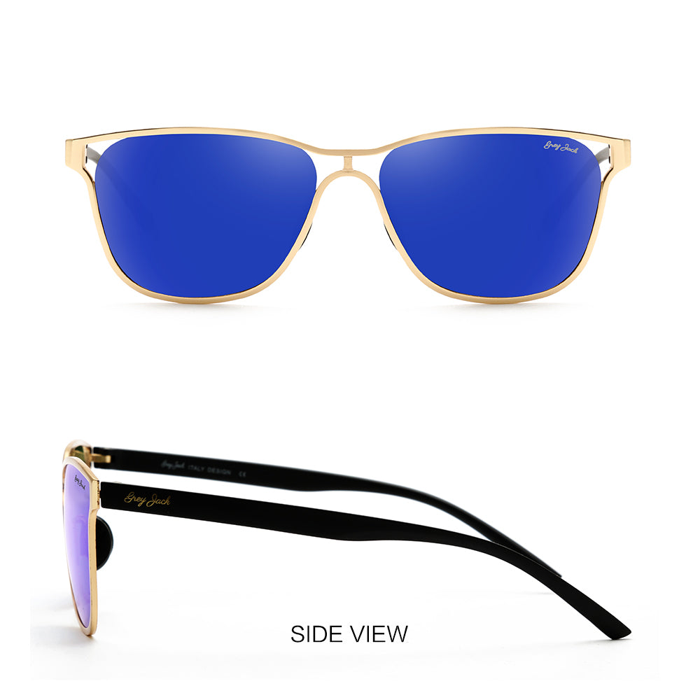 Gold Frame Blue Lens