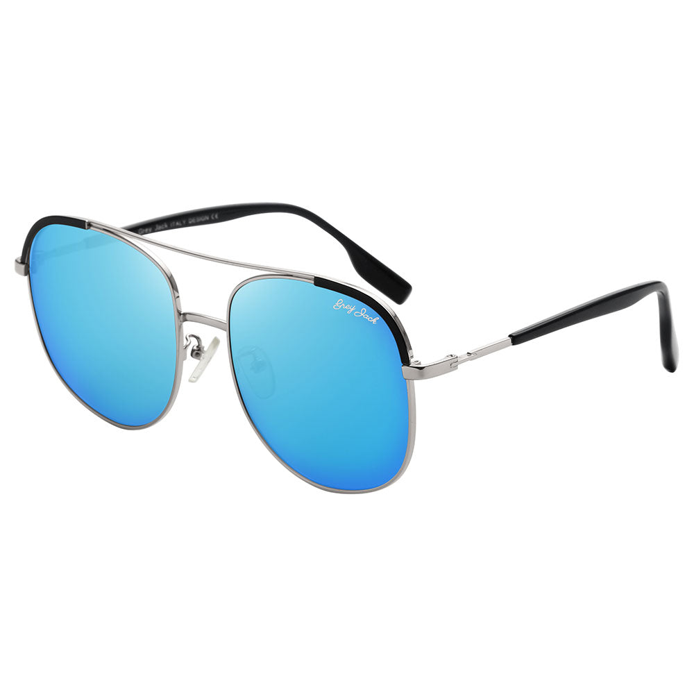 Silver Frame Ice Blue Lens