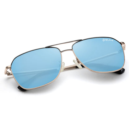 Gold Frame Sky Blue Lens