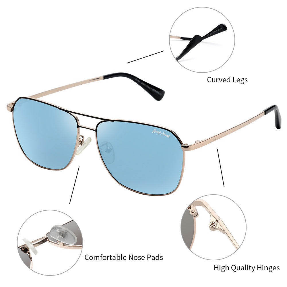 Gold Frame Sky Blue Lens