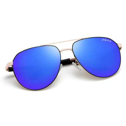 Gold Black Frame Blue Lens