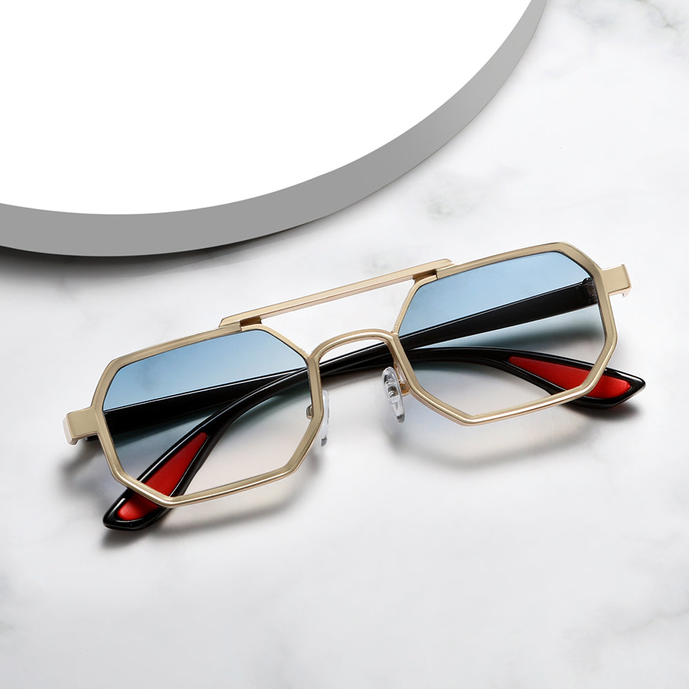 Stylish Metal Geometric Small Punk Sunglasses for Men Women 2278