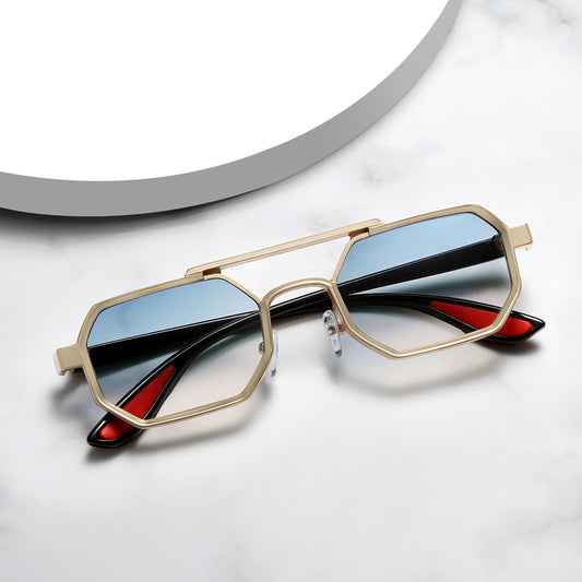 Stylish Metal Geometric Small Punk Sunglasses for Men Women 2278
