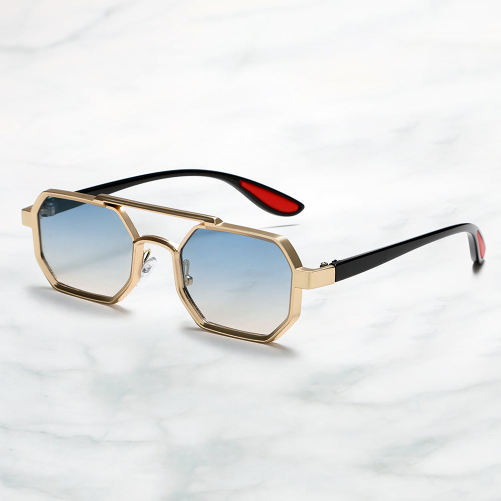 Stylish Metal Geometric Small Punk Sunglasses for Men Women 2278