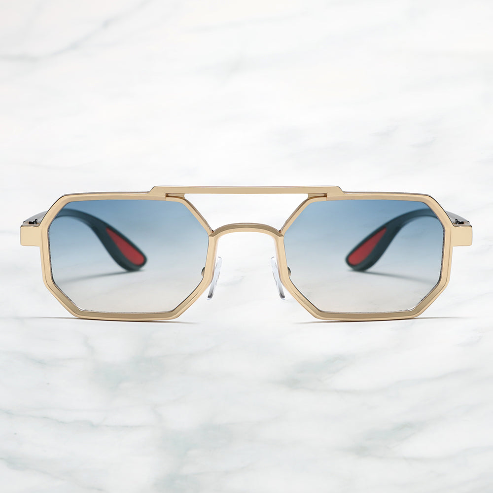 Stylish Metal Geometric Small Punk Sunglasses for Men Women 2278