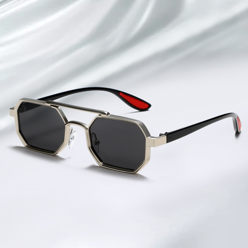 Stylish Metal Geometric Small Punk Sunglasses for Men Women 2278