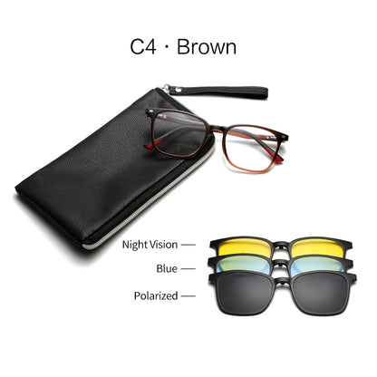 3 in 1 Polarized Magnetic Clip On Glasses 6201