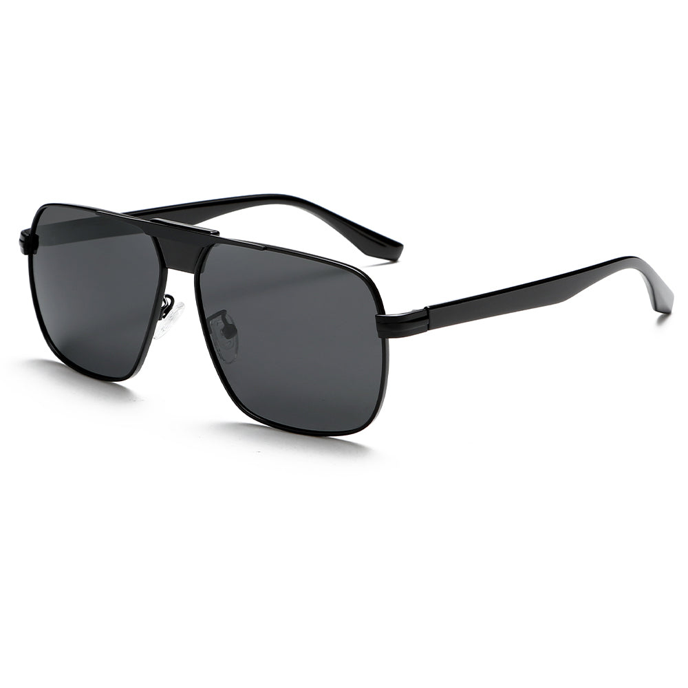Retro Brand Designed Square Metal Polarized Sunglasses G020