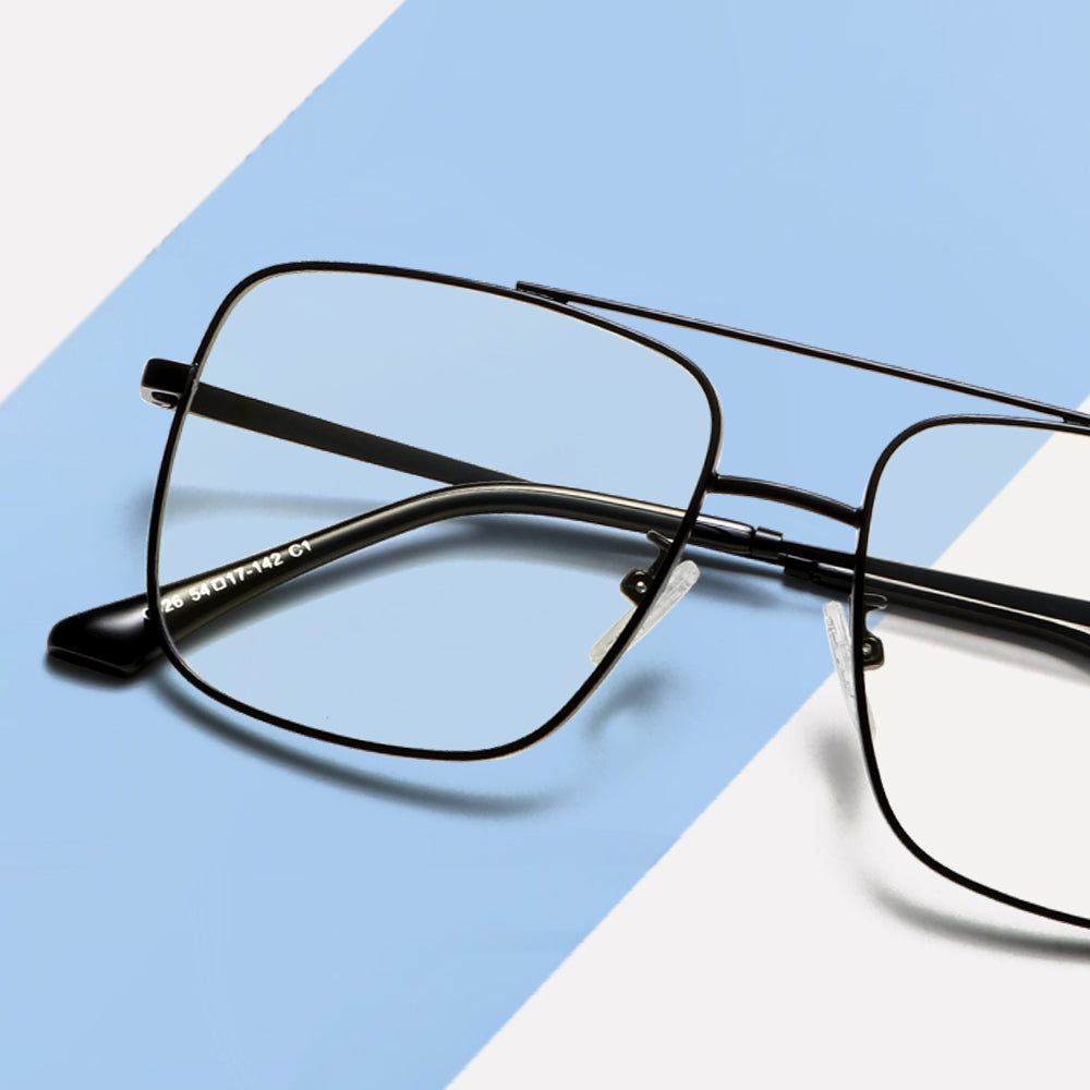 Minimlist Small Metal Square Frame Fashion Anti Blue Light Glasses G026OP