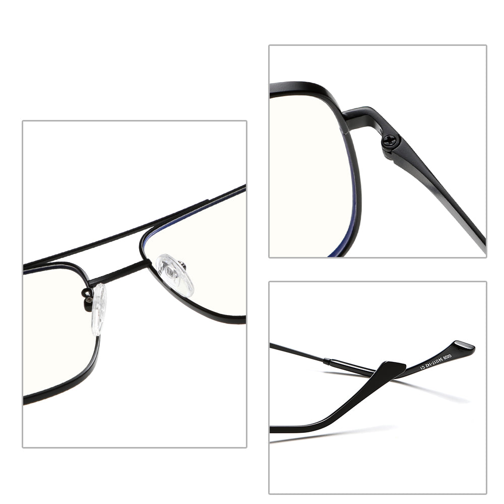 Minimlist Small Metal Square Frame Fashion Anti Blue Light Glasses G026OP