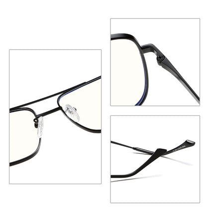 Minimlist Small Metal Square Frame Fashion Anti Blue Light Glasses G026OP