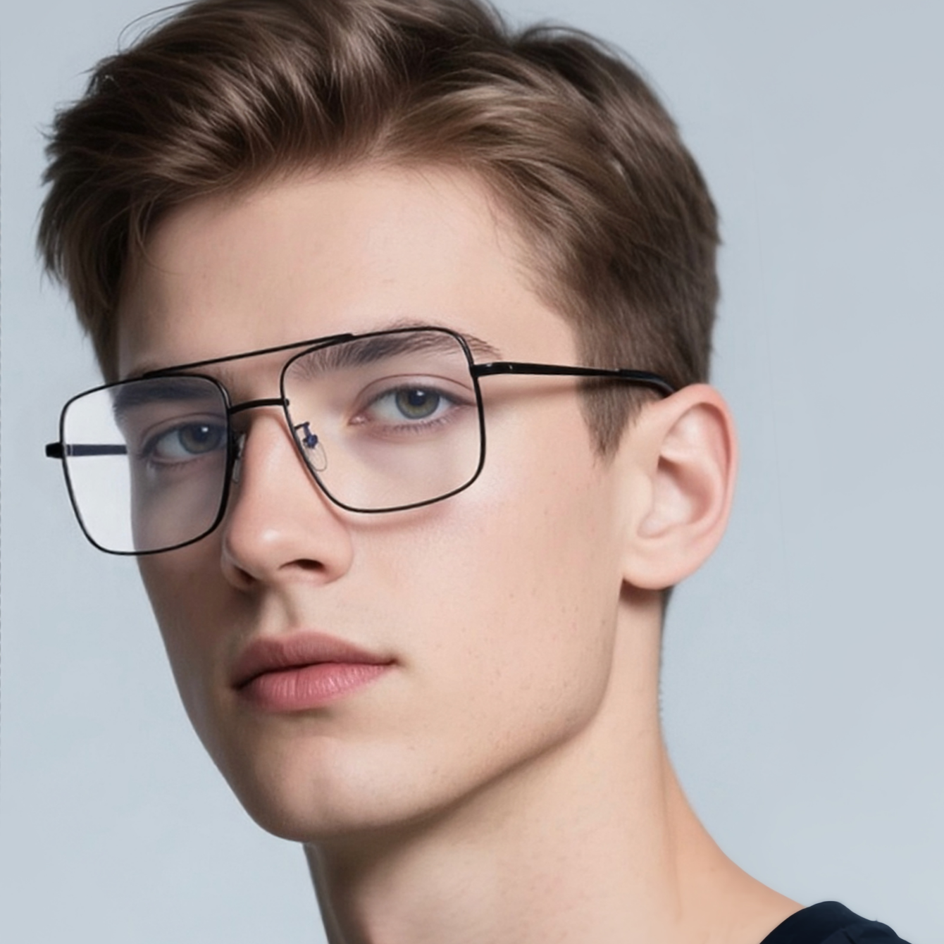 Minimlist Small Metal Square Frame Fashion Anti Blue Light Glasses G026OP