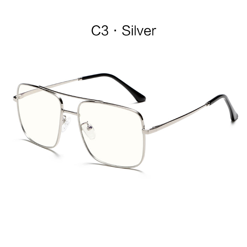 Minimlist Small Metal Square Frame Fashion Anti Blue Light Glasses G026OP