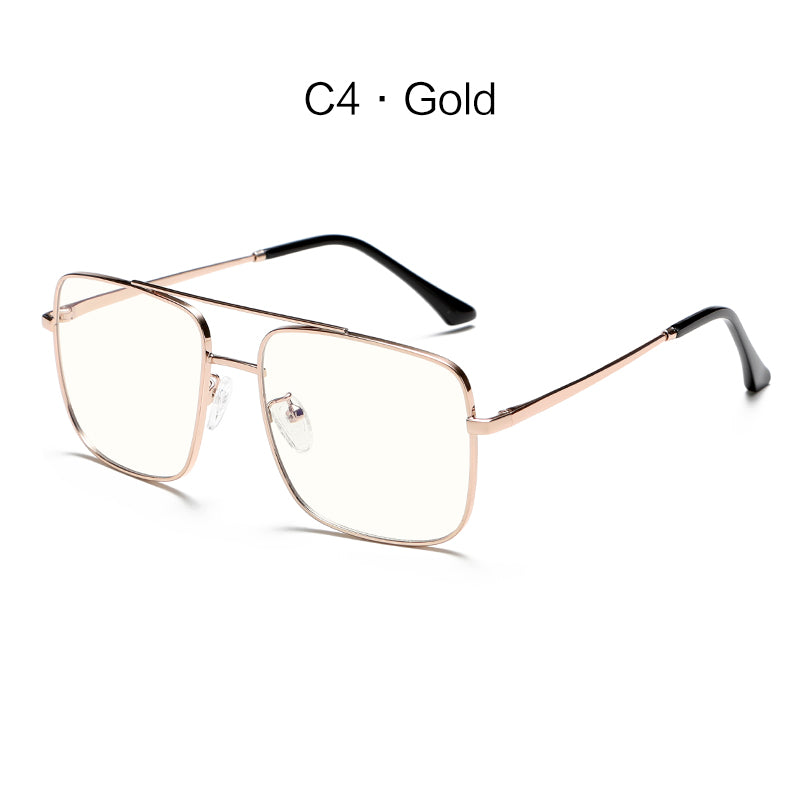 Minimlist Small Metal Square Frame Fashion Anti Blue Light Glasses G026OP