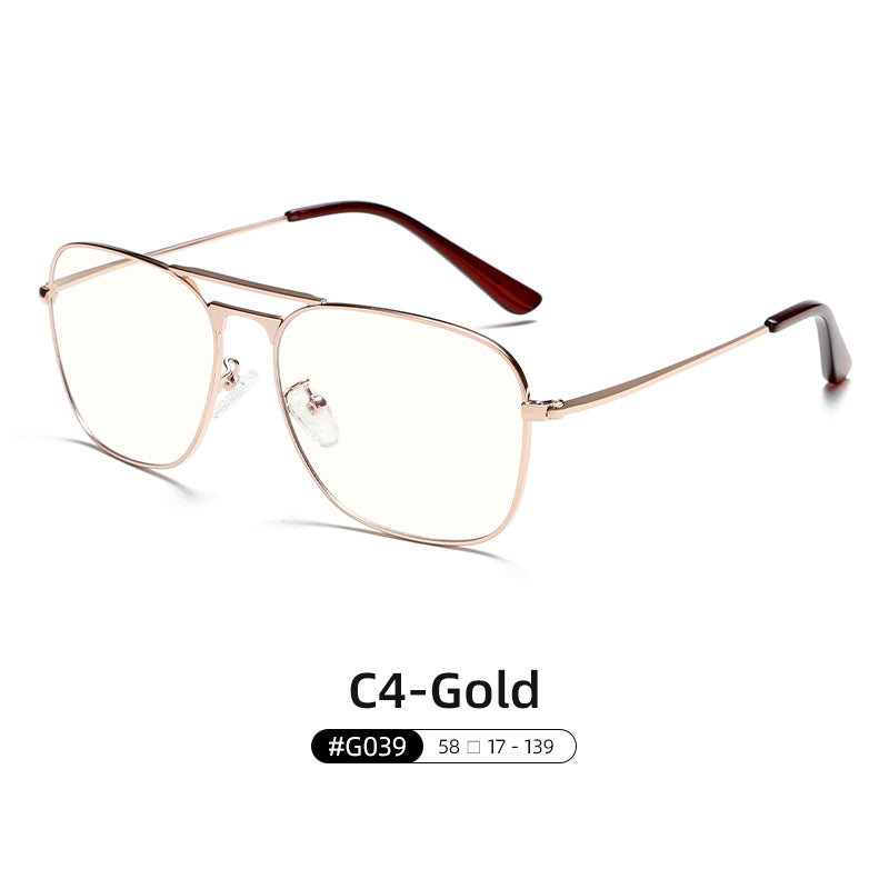High-End Stainless Steel Frame Fashion Anti Blue Light Glasses G039OP