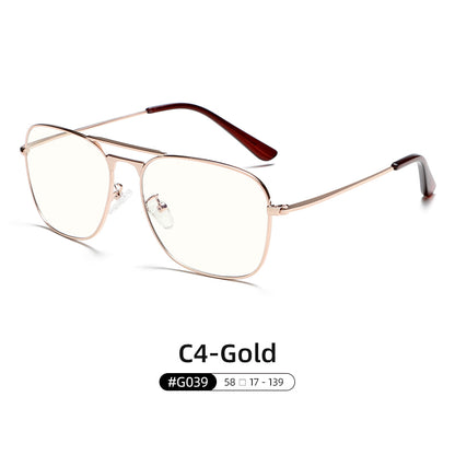 High-End Stainless Steel Frame Fashion Anti Blue Light Glasses G039OP