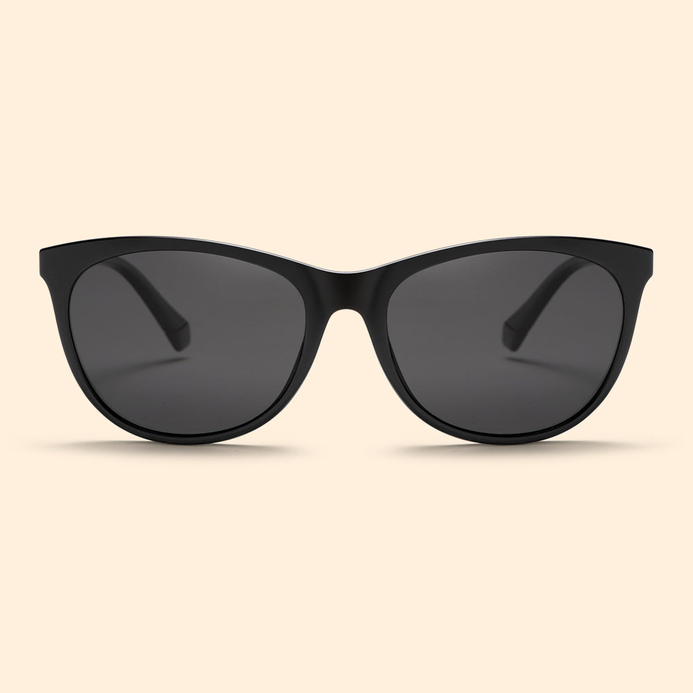 Black Cat Eye Skinny Frame Minimalist Chic Fashion Sunglasses K001