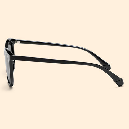 Black Cat Eye Skinny Frame Minimalist Chic Fashion Sunglasses K001