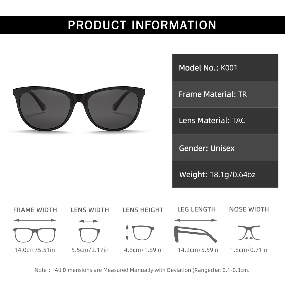 Black Cat Eye Skinny Frame Minimalist Chic Fashion Sunglasses K001