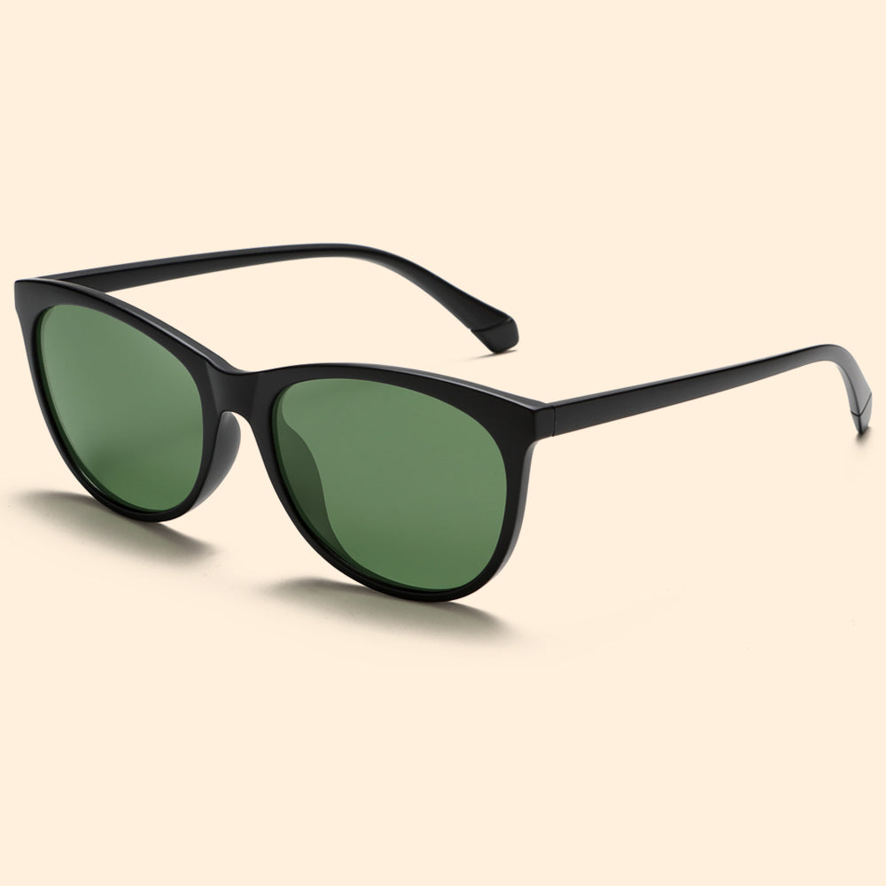 Black Cat Eye Skinny Frame Minimalist Chic Fashion Sunglasses K001