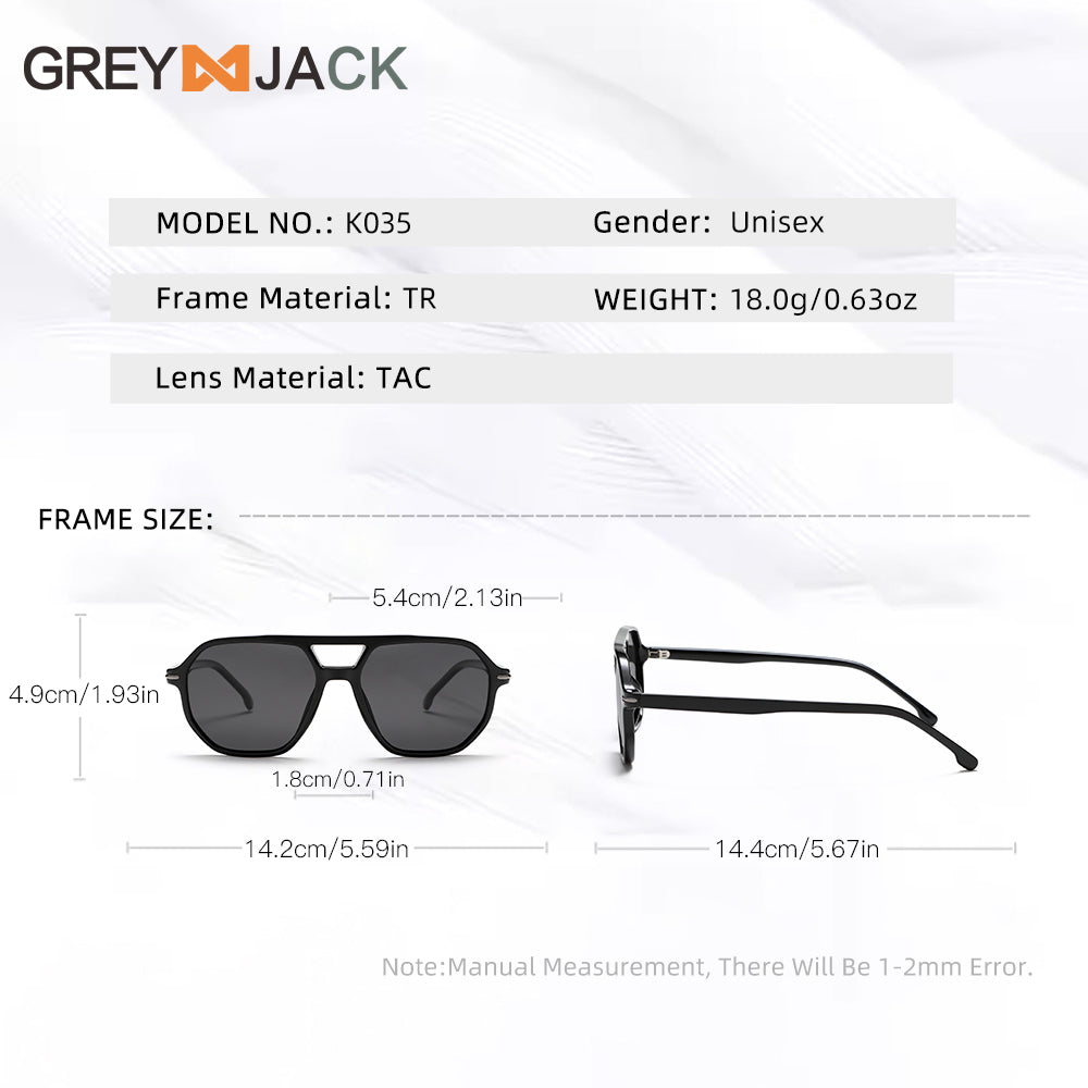 Fashion High Quality Polarized Square Sunglasses Shades K035