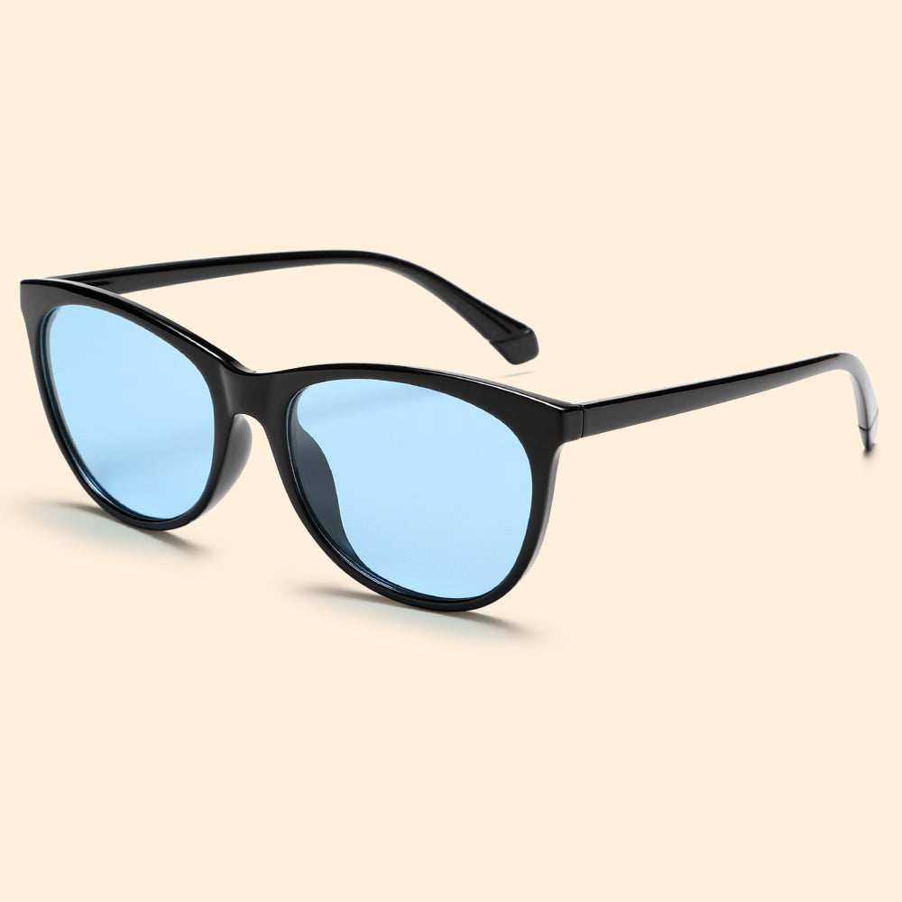 Black Cat Eye Skinny Frame Minimalist Chic Fashion Sunglasses K001