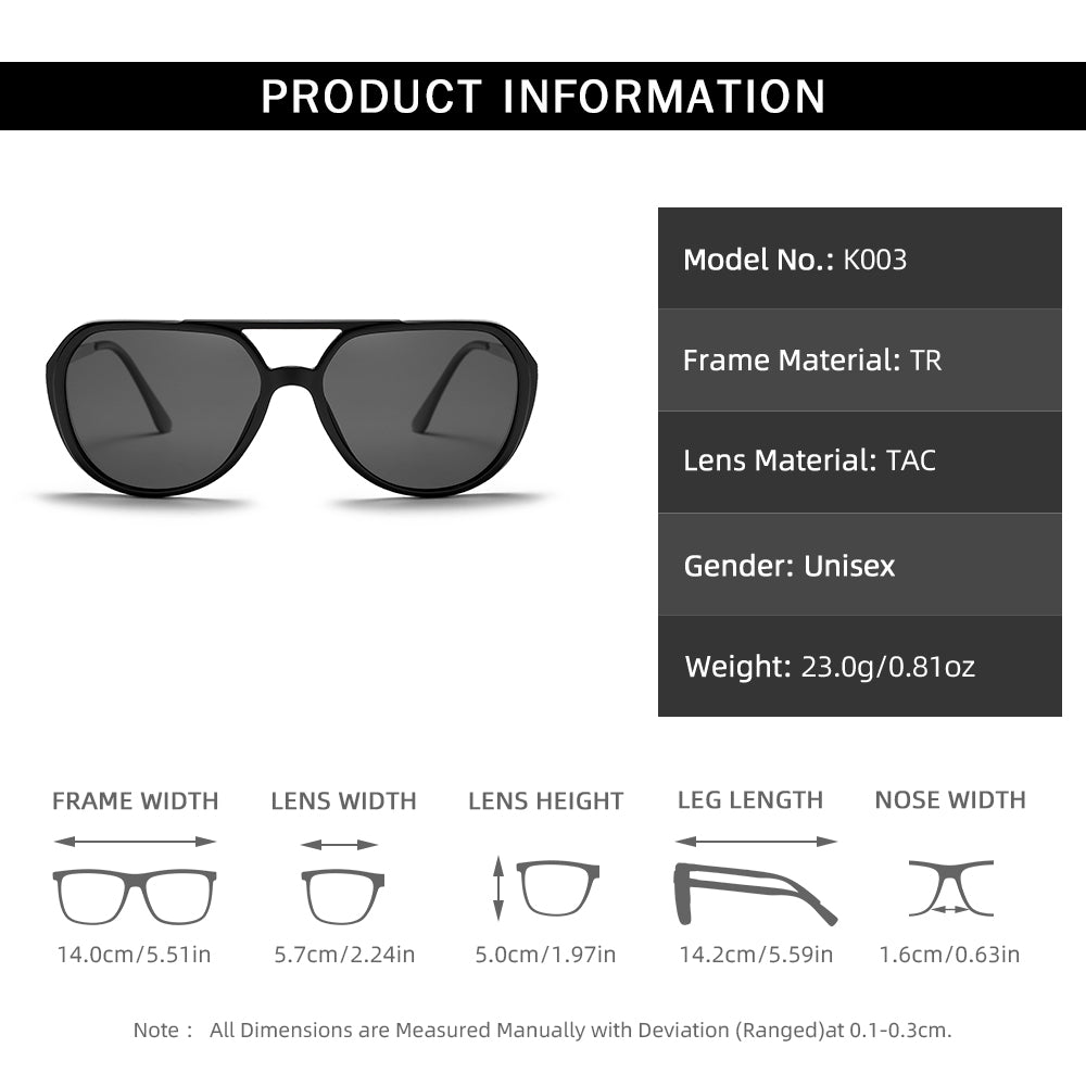Men Retro Casual Pilot All-Match Polarized Sunglasses