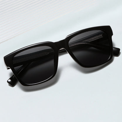 Classic Men Retro Minimalist Black Polarized Sunglasses Shades K025