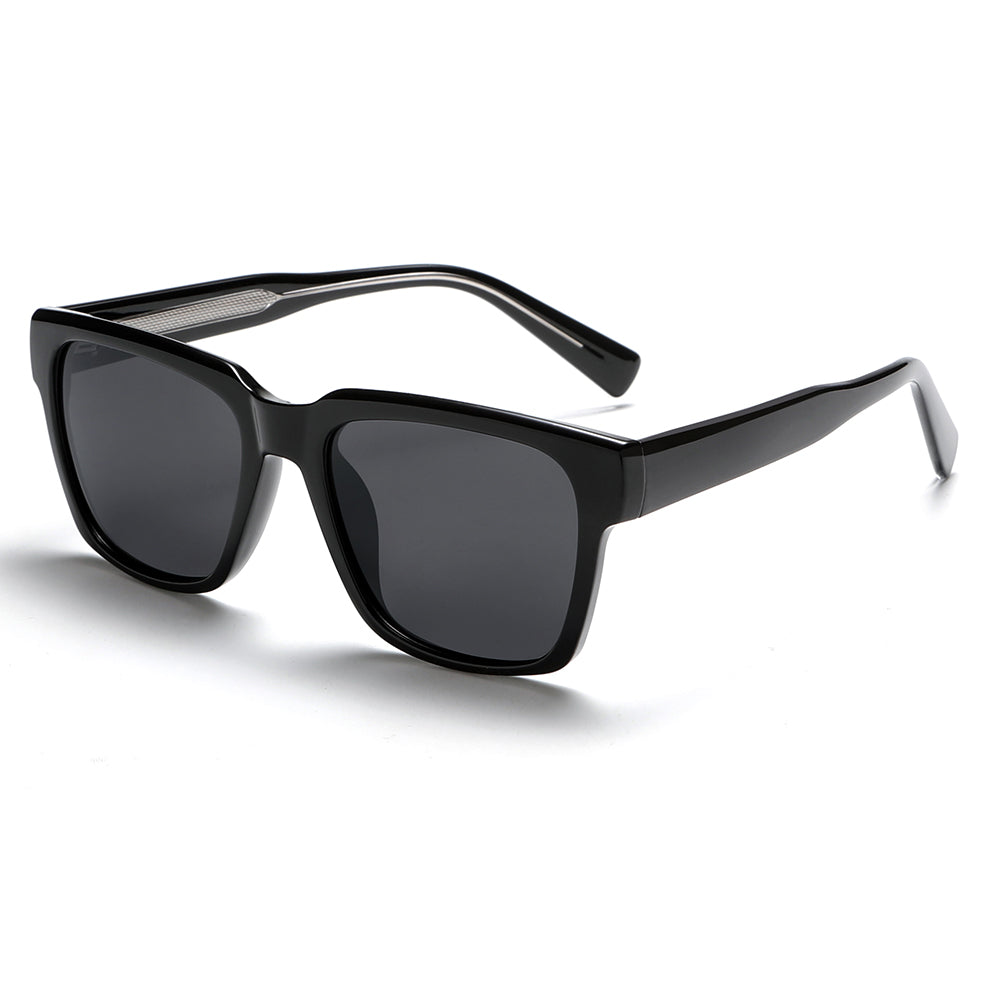 Classic Men Retro Minimalist Black Polarized Sunglasses Shades K025