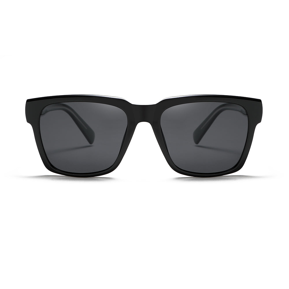 Classic Men Retro Minimalist Black Polarized Sunglasses Shades K025
