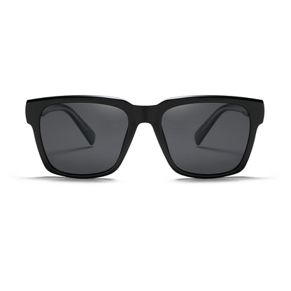 Classic Men Retro Minimalist Black Polarized Sunglasses Shades K025