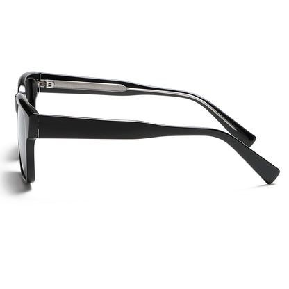 Classic Men Retro Minimalist Black Polarized Sunglasses Shades K025