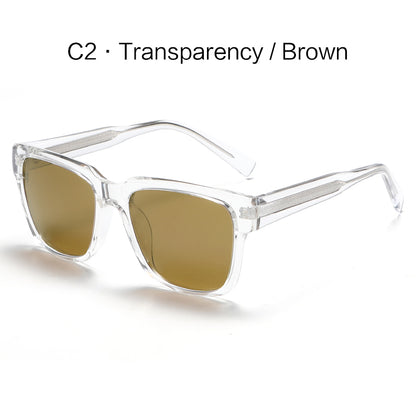 Classic Men Retro Minimalist Black Polarized Sunglasses Shades K025