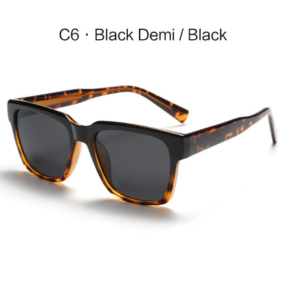Classic Men Retro Minimalist Black Polarized Sunglasses Shades K025