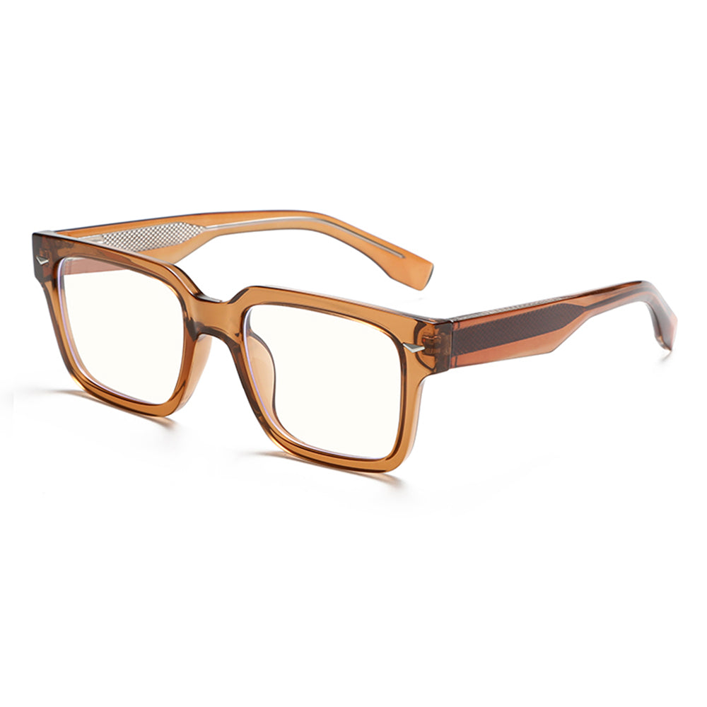 High-End Vinatge Square Anti Blue Glasses with Spring Legs K027