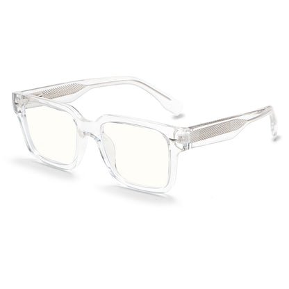 High-End Vinatge Square Anti Blue Glasses with Spring Legs K027
