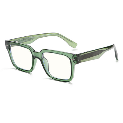 High-End Vinatge Square Anti Blue Glasses with Spring Legs K027