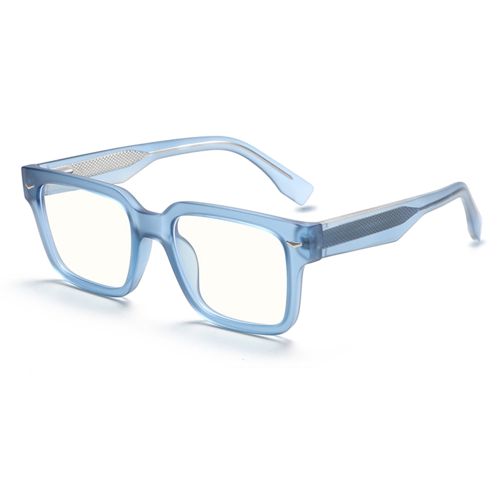 High-End Vinatge Square Anti Blue Glasses with Spring Legs K027