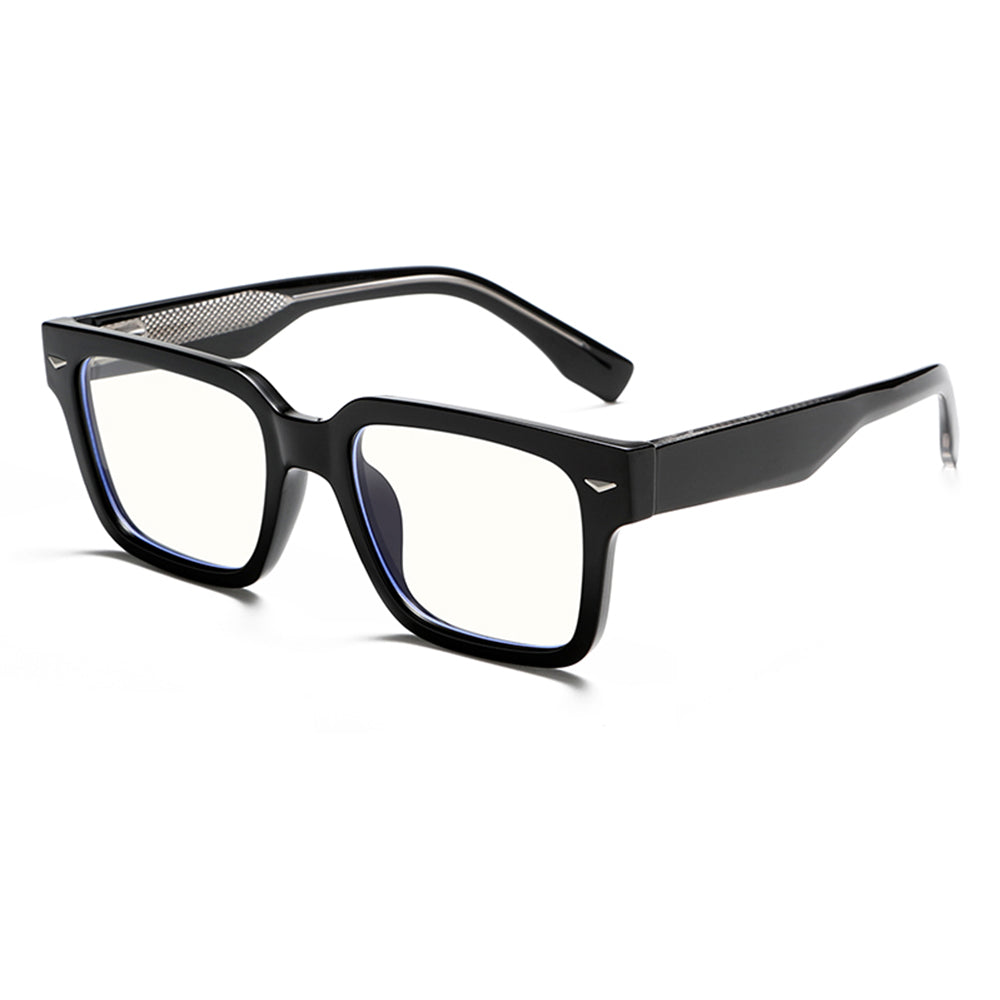 High-End Vinatge Square Anti Blue Glasses with Spring Legs K027