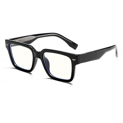 High-End Vinatge Square Anti Blue Glasses with Spring Legs K027