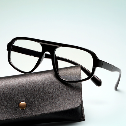 Retro Minimlist Black Eyeglasses For Computer Gaming TV Mobile Phone K040