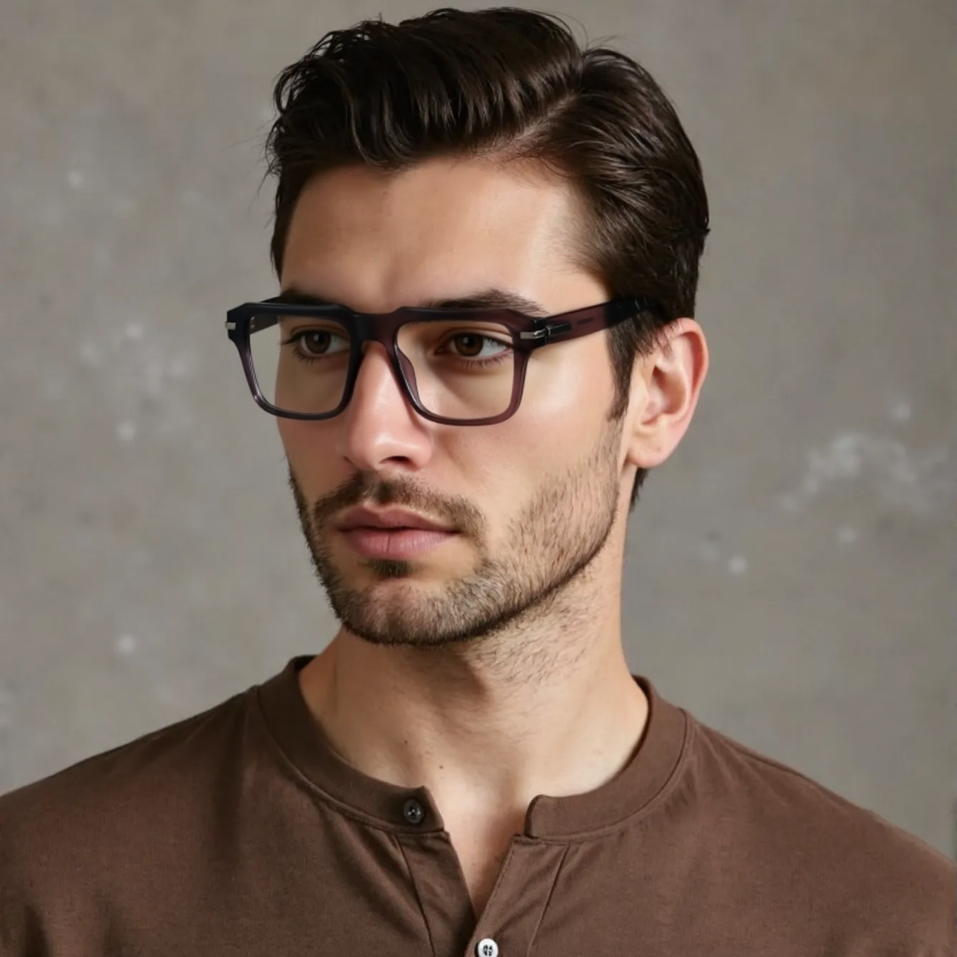 High-End Simple Large Recatngle Frame Fashion Eyeglasses K047