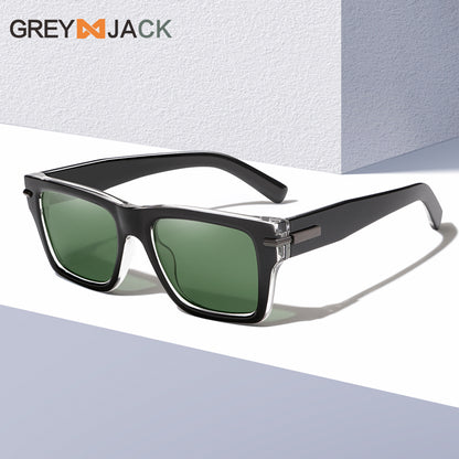 Men Retro High Quality Thick Frame Polarized Sunglasses K049