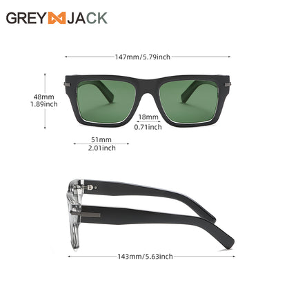 Men Retro High Quality Thick Frame Polarized Sunglasses K049
