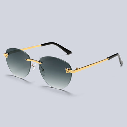 Metal Rimless Vinatge Elegant Fashion Y2K Sunglasses S2262