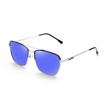 Silver Frame Blue Lens