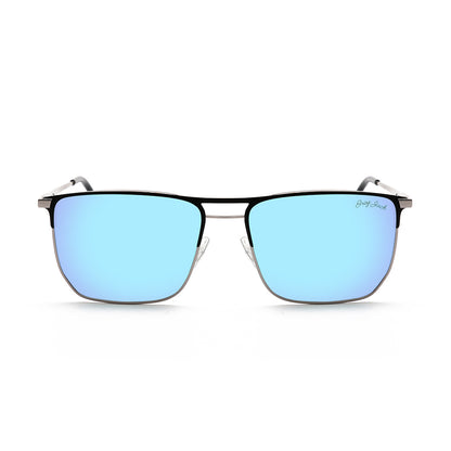 Silver Frame Ice Blue Lens