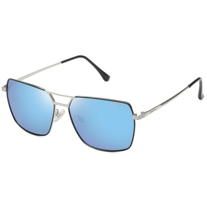 Silver Frame Ice Blue Lens