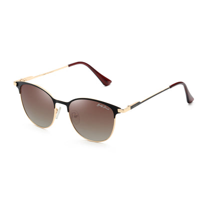 Gold Black Frame Gradient Brown Lens