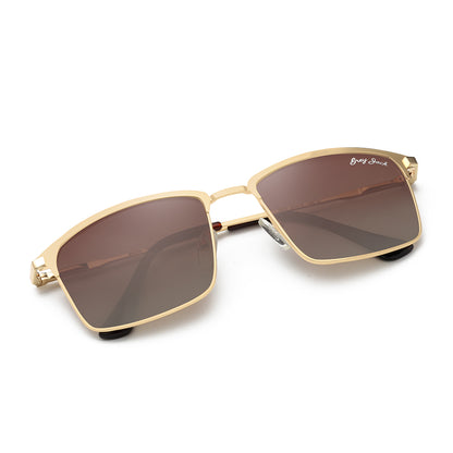 Gold Frame Gradient Brown Lens